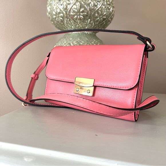A New Day Petal Pink Vegan Gold Tone Adjustable Strap Crossbody Purse Bag - Picture 2 of 14